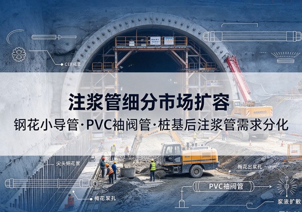 平房注浆管细分市场扩容，隧道钢花小导管、PVC 袖阀管、桩基后注浆管需求分化